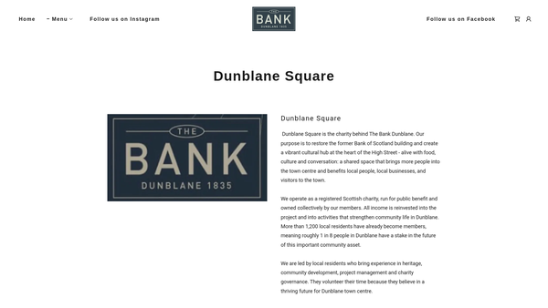 Screenshot of the Dunblane Square Limited website