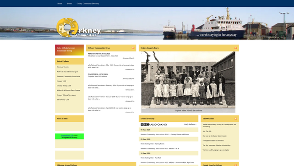 Screenshot of the Orkney Nature Festival website