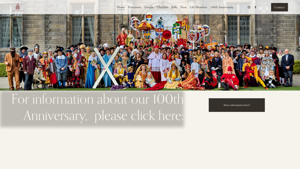 Screenshot of the The Kate Kennedy Club website