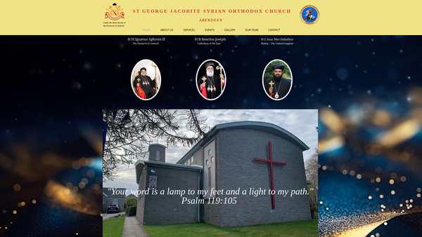 Screenshot of the St. George Jacobite Syrian Orthodox Church, Aberdeen, UK website