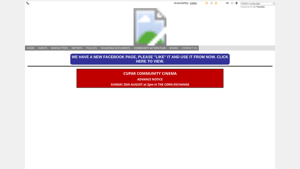 Screenshot of the Cupar Development Trust Ltd website