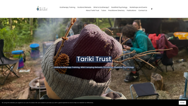Screenshot of the Tariki Trust website