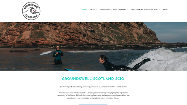 Screenshot of the Groundswell Scotland website