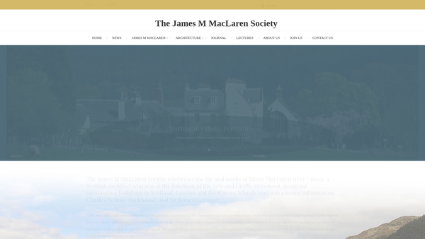 Screenshot of the James M MacLaren Society (SCIO) website