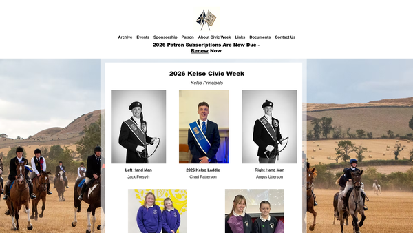 Screenshot of the Kelso Laddies Association SCIO website