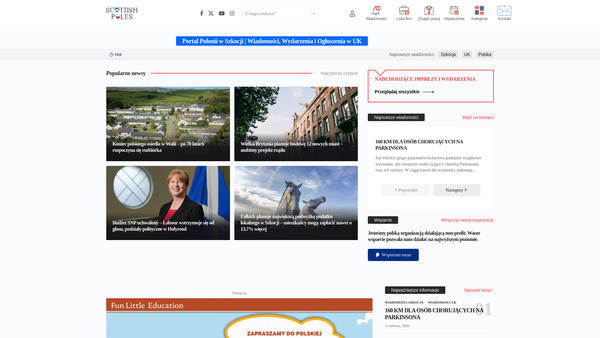 Screenshot of the I media Association SCIO website