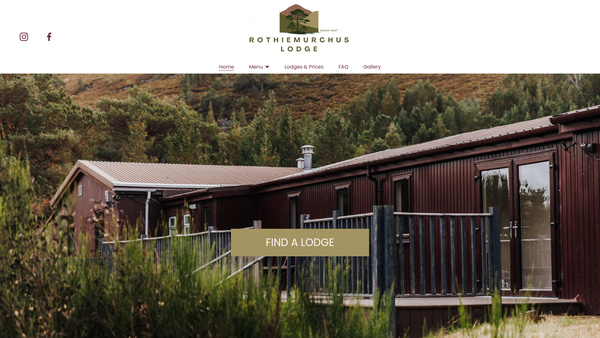 Screenshot of the Rothiemurchus Lodge website