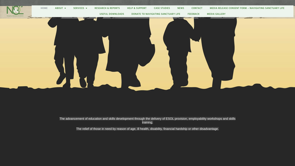 Screenshot of the Navigating Sanctuary Life (SCIO) website