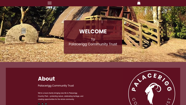Screenshot of the Palacerigg Community Trust website