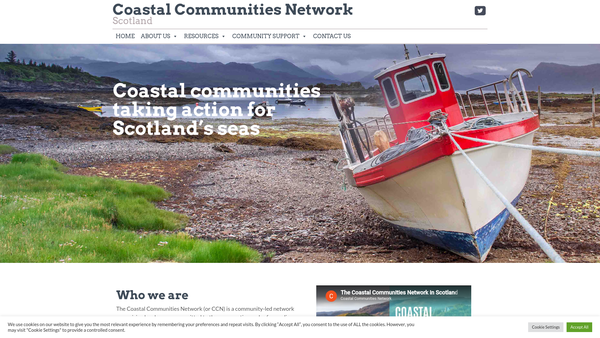 Screenshot of the Coastal Communities Network [SCIO] website