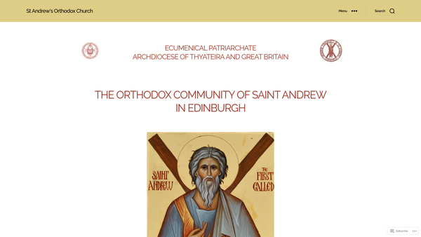 Screenshot of the The Edinburgh Orthodox Community of St Andrew website