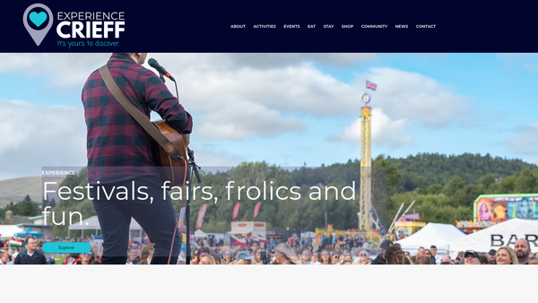Screenshot of the Crieff Regen SCIO website