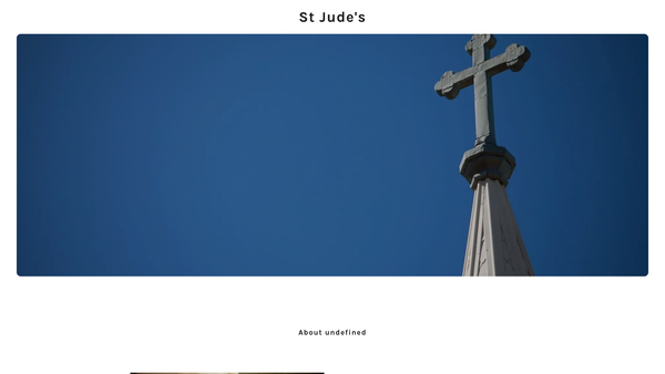 Screenshot of the St Jude’s Community Glasgow SCIO website