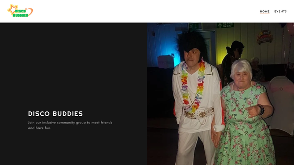 Screenshot of the Disco Buddies Ltd website