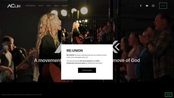 Screenshot of the The Apostolic Church UK website