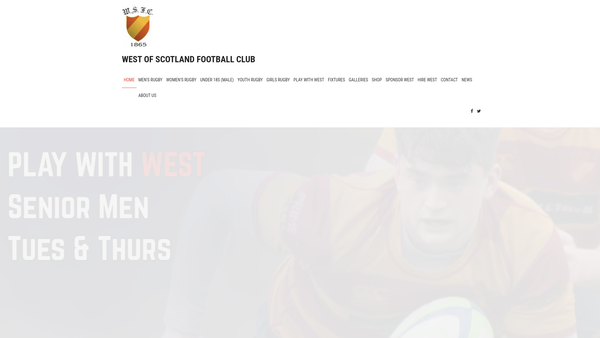 Screenshot of the West of Scotland Football Club website