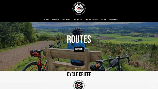 Screenshot of the Cycle Crieff website
