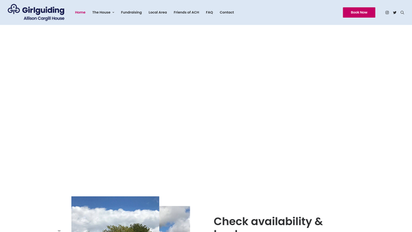 Screenshot of the Friends of Allison Cargill House website
