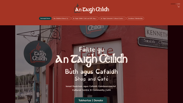 Screenshot of the An Taigh Cèilidh website