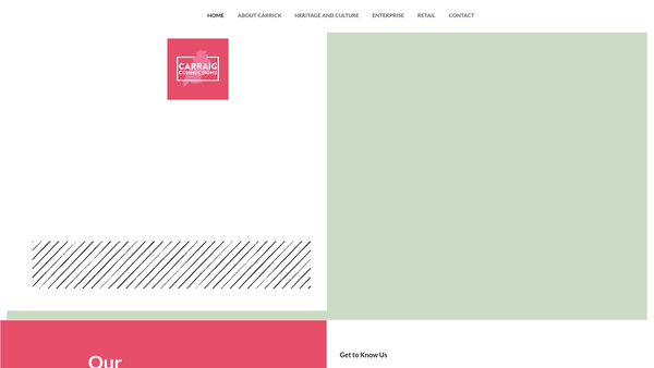 Screenshot of the Carraig Connections Development Trust website