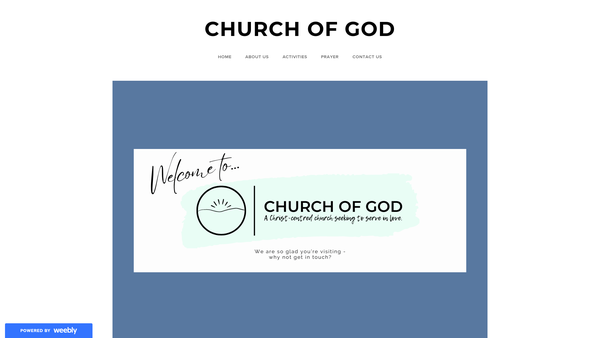 Screenshot of the Church of God, Kilsyth website