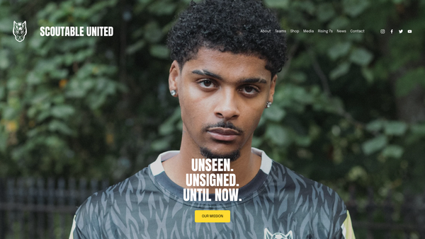 Screenshot of the Scoutable United website
