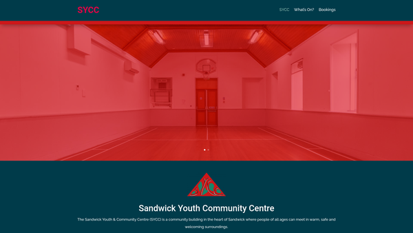 Screenshot of the Sandwick Community Hub website