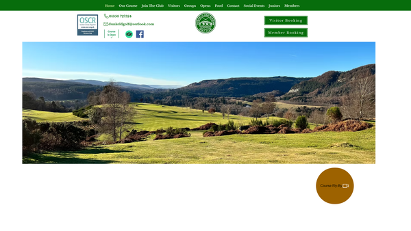 Screenshot of the Dunkeld and Birnam Golf Club website