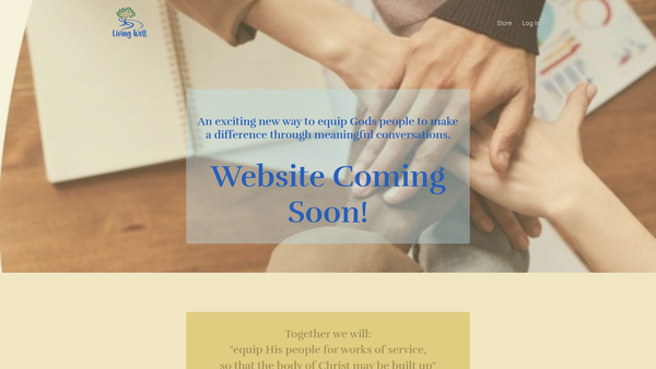 Screenshot of the Living Well Christian Leadership website