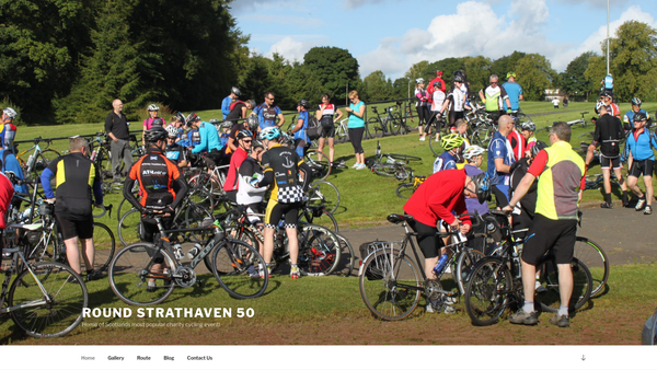 Screenshot of the Strathaven Cycle Events website