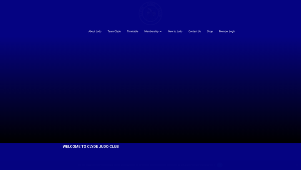 Screenshot of the Clyde Judo Club website
