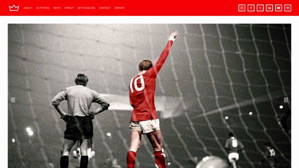 Screenshot of the Denis Law Legacy Trust website