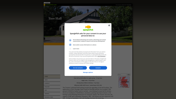 Screenshot of the Killearnan Public Hall website