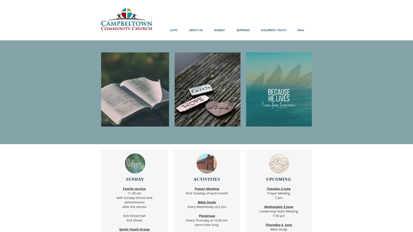 Screenshot of the Campbeltown Community Church SCIO website