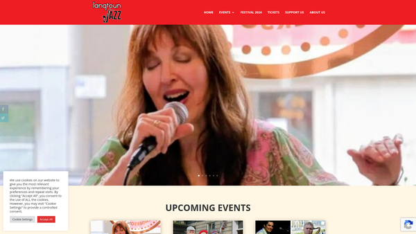 Screenshot of the Langtoun Jazz website