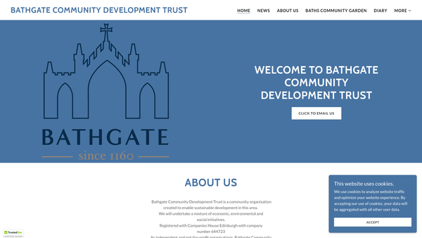 Screenshot of the Bathgate Community Development Trust  SCIO website