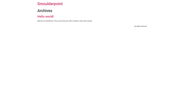 Screenshot of the Smoulderpoint website