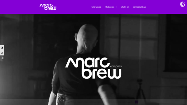 Screenshot of the Marc Brew Company website