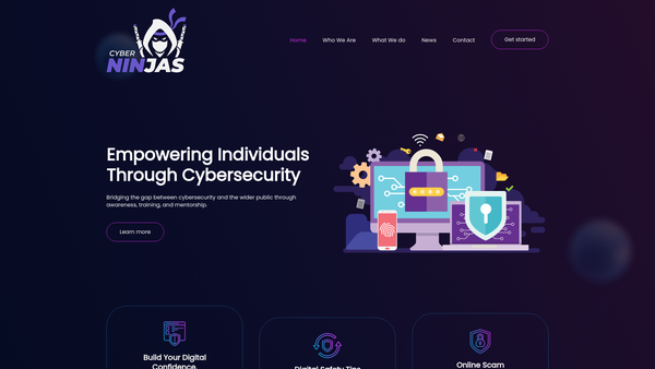 Screenshot of the CyberNinjas website