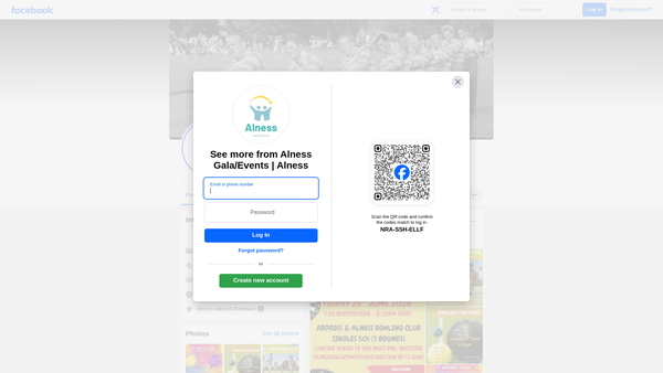 Screenshot of the Alness Gala & Events SCIO website
