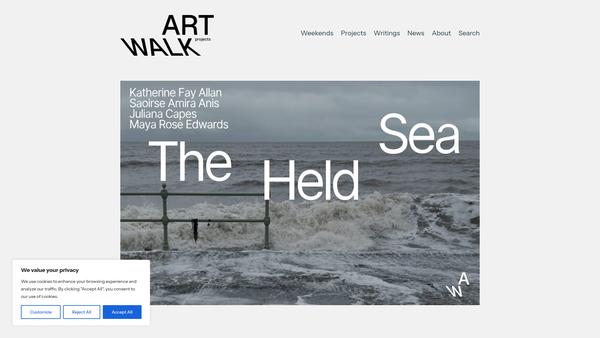 Screenshot of the Art Walk Projects Edinburgh SCIO website