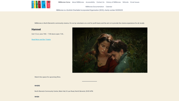 Screenshot of the NBMovies website