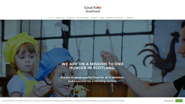 Screenshot of the Good Food Scotland website