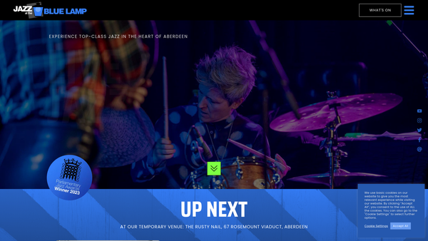 Screenshot of the Jazz In The Granite City website