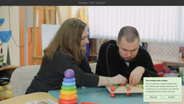 Screenshot of the Hands that Assist website