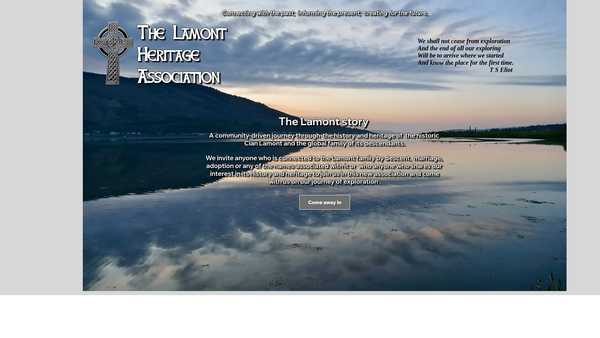 Screenshot of the The Lamont Heritage Association website