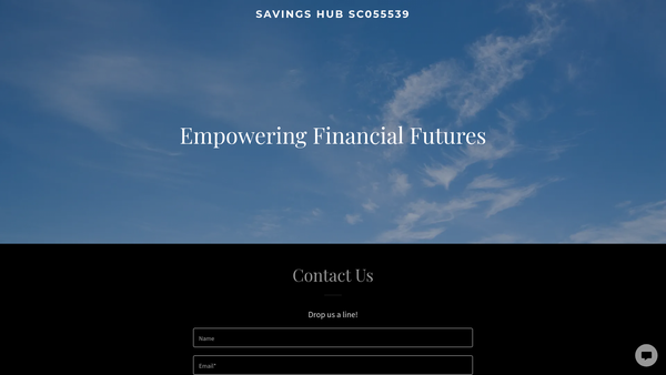 Screenshot of the The Savings Hub SCIO website