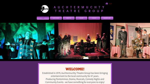 Screenshot of the Auchtermuchty Theatre Group website