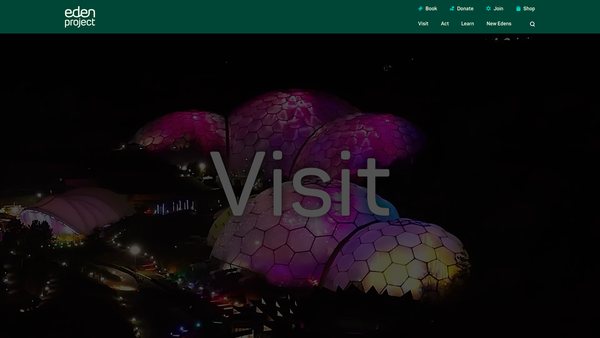Screenshot of the The Eden Trust website